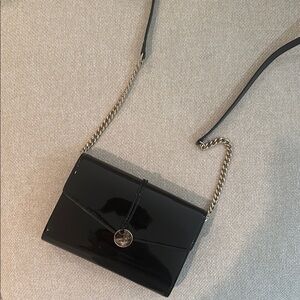 Elegant Black Patent Leather Shoulder Bag Jimmy Choo like new